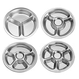 Max 304 Stainless Steel Sectioned Food Serving Tray for School Canteen 25.5cm A