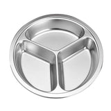 Max 304 Stainless Steel Sectioned Food Serving Tray for School Canteen 25.5cm A
