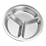 Max 304 Stainless Steel Sectioned Food Serving Tray for School Canteen 25.5cm A