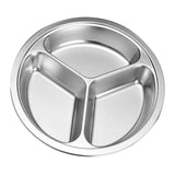 Max 304 Stainless Steel Sectioned Food Serving Tray for School Canteen 25.5cm A