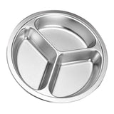 Max 304 Stainless Steel Sectioned Food Serving Tray for School Canteen 25.5cm A