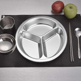 Max 304 Stainless Steel Sectioned Food Serving Tray for School Canteen 25.5cm A