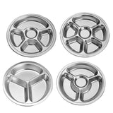 Max 304 Stainless Steel Sectioned Food Serving Tray for School Canteen 25.5cm A