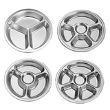 Max 304 Stainless Steel Sectioned Food Serving Tray for School Canteen 25.5cm A