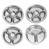 Max 304 Stainless Steel Sectioned Food Serving Tray for School Canteen 25.5cm A