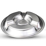 Max 304 Stainless Steel Sectioned Food Serving Tray for School Canteen 25.5cm B