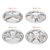 Max 304 Stainless Steel Sectioned Food Serving Tray for School Canteen 25.5cm B