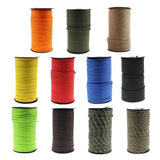 Max 100M 7 Strand Outdoor Parachute Cord Binding Tent Rope 4mm Yellow