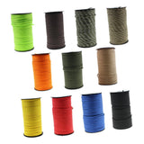 Max 100M 7 Strand Outdoor Parachute Cord Binding Tent Rope 4mm Yellow