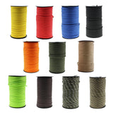 Max 100M 7 Strand Outdoor Parachute Cord Binding Tent Rope 4mm Yellow