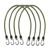 Max 4 Pieces Elastic Bungee Cord Rope Luggage Packing Strap &Hook Outdoor Khaki