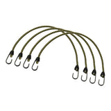 Max 4 Pieces Elastic Bungee Cord Rope Luggage Packing Strap &Hook Outdoor Khaki