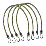 Max 4 Pieces Elastic Bungee Cord Rope Luggage Packing Strap &Hook Outdoor Khaki