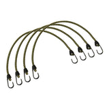 Max 4 Pieces Elastic Bungee Cord Rope Luggage Packing Strap &Hook Outdoor Khaki