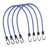 Max 4 Pieces Elastic Bungee Cord Rope Luggage Packing Strap &Hook Outdoor Blue