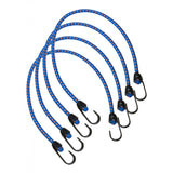 Max 4 Pieces Elastic Bungee Cord Rope Luggage Packing Strap &Hook Outdoor Blue