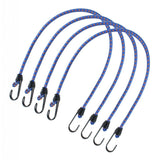 Max 4 Pieces Elastic Bungee Cord Rope Luggage Packing Strap &Hook Outdoor Blue