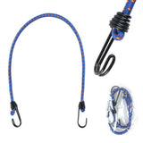 Max 4 Pieces Elastic Bungee Cord Rope Luggage Packing Strap &Hook Outdoor Blue