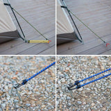 Max 4 Pieces Elastic Bungee Cord Rope Luggage Packing Strap &Hook Outdoor Blue