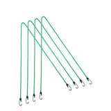 Max 4 Packs Elastic Bungee Cord Rope Luggage Packing Strap & Hook Outdoor Green