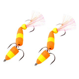 Max 2Pieces Fishing Lures Floating Baits Simulation Swimbaits 2Treble Fishhooks