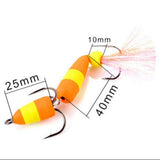 Max 2Pieces Fishing Lures Floating Baits Simulation Swimbaits 2Treble Fishhooks