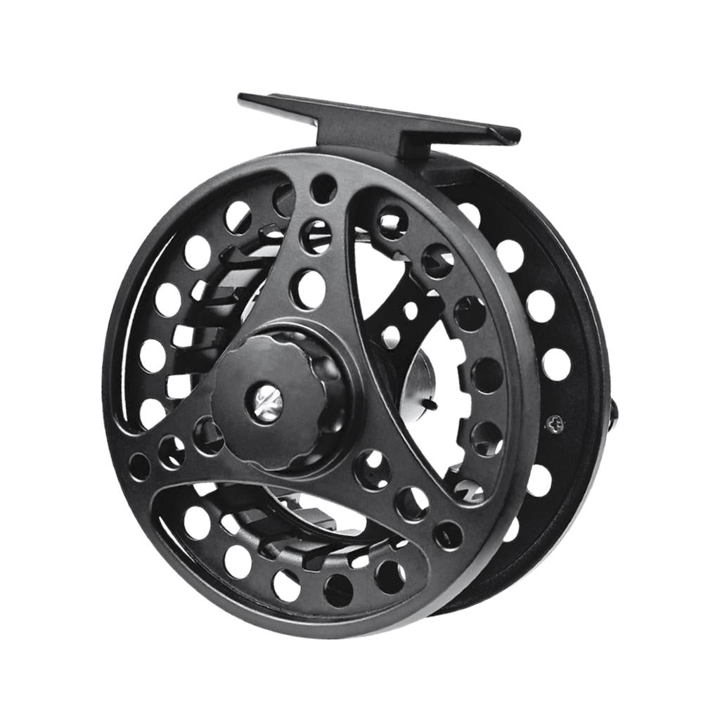Max Metal Fly Fishing Reel 2+1 Bearings Left Right Hand Tackle 85mm Black