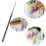 Max Stainless Steel Gradient Color Drinking Straw Sucker 6mm Black Straight