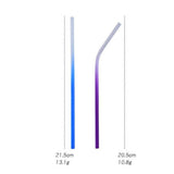 Max Stainless Steel Gradient Color Drinking Straw Sucker 6mm Green Straight