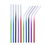 Max Stainless Steel Gradient Color Drinking Straw Sucker 6mm Black Bent
