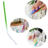 Max Stainless Steel Gradient Color Drinking Straw Sucker 6mm Green Bent