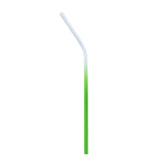 Max Stainless Steel Gradient Color Drinking Straw Sucker 6mm Green Bent