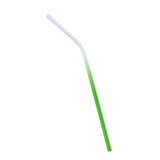 Max Stainless Steel Gradient Color Drinking Straw Sucker 6mm Green Bent