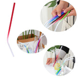 Max Stainless Steel Gradient Color Drinking Straw Sucker 6mm Red Bent