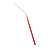 Max Stainless Steel Gradient Color Drinking Straw Sucker 6mm Red Bent