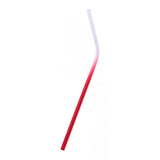 Max Stainless Steel Gradient Color Drinking Straw Sucker 6mm Red Bent