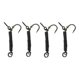 Max 4pcs Fishing Ronnie Rigs Carp Fishing Spinner Rigs Assist Hooks 04 barbed