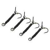 Max 4pcs Fishing Ronnie Rigs Carp Fishing Spinner Rigs Assist Hooks 04 barbed