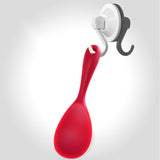 Max Silicone Non-Stick Rice Paddle Rice Spoon for Home/Outdoor Camping BBQ Red