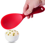Max Silicone Non-Stick Rice Paddle Rice Spoon for Home/Outdoor Camping BBQ Red