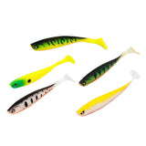 Max 5 Pieces Artificial Baits Soft Fishing Lures Lifelike T Tail Fish Swimbaits