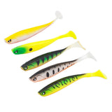 Max 5 Pieces Artificial Baits Soft Fishing Lures Lifelike T Tail Fish Swimbaits