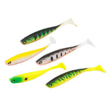 Max 5 Pieces Artificial Baits Soft Fishing Lures Lifelike T Tail Fish Swimbaits