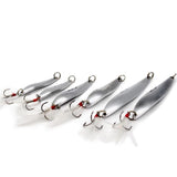 Max 10xWillow Leaf Shape Artificial Sequins Iron Vib Fishing Bait with Hook 21g