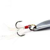 Max 10xWillow Leaf Shape Artificial Sequins Iron Vib Fishing Bait with Hook 21g