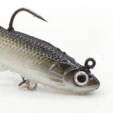 Max 5 Pieces Soft Fishing Lures Swimbaits Multicolor Baits with Hooks Black 1