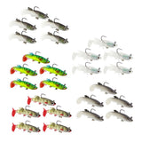 Max 5 Pieces Soft Fishing Lures Swimbaits Multicolor Baits with Hooks Black 1