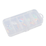 Max 10Packs Sequins Baits Artificial Lures with Treble Hooks &Organizer Box