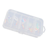 Max 10Packs Sequins Baits Artificial Lures with Treble Hooks &Organizer Box