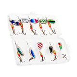 Max 10Packs Sequins Baits Artificial Lures with Treble Hooks &Organizer Box